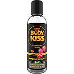 Body Kiss lämmittävä hierontaliukaste, Strawberry, 100 ml