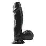 Basix 6.5" Dong With Suction Cup, Black