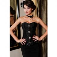 Brocade Steampunk Corset with Clasp Fasteners M