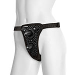 Vac-U-Lock - Double Penetration Velvet Harness