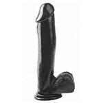 Basix 12" Dong With Suction Cup, Black