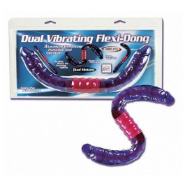 Dual Vibrating Flexi-Dong, kaksipäinen dildo