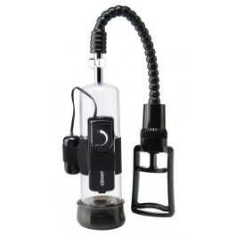 Pump Worx Deluxe Vibrating Power Pump Black,Musta penispumppu